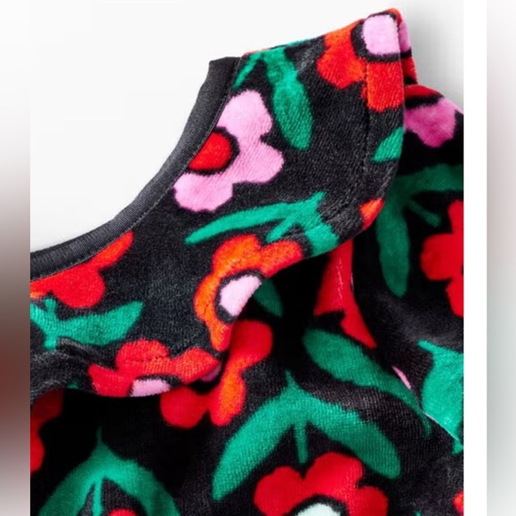 Sz12 Hanna Andersson Print Velour Super Soft Skater Dress - Picture 9 of 9